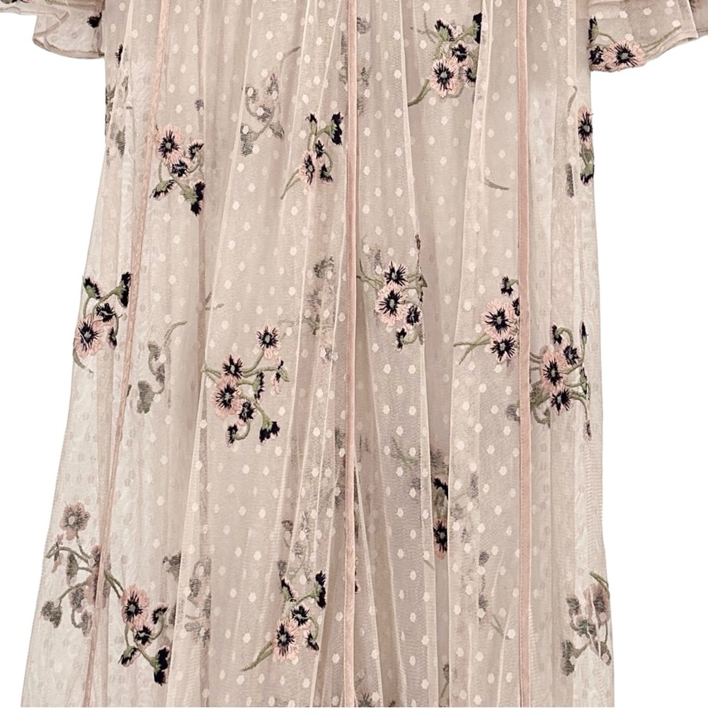 NWT We Are Kindred Maryjane Lilac Pink Sheer Floral Embroidered Maxi Dress sz 6 - Picture 6 of 15